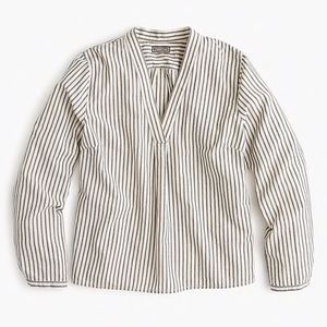 NWT Point Sur JCrew V-Neck Popover Indigo Stripe L